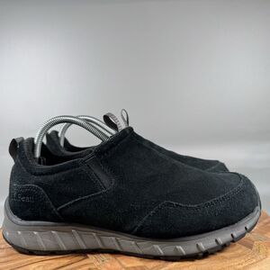 S‎ LL Bean Snow Sneaker 5 Waterproof Low Black Suede Slip On Mens Size 8 Medium